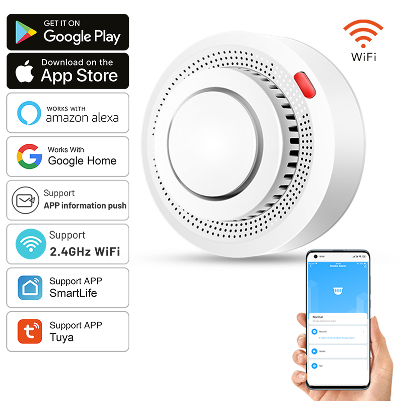 Smoke Detector Interconnected - Sensor de Humo Inteligente WiFi Tuya,