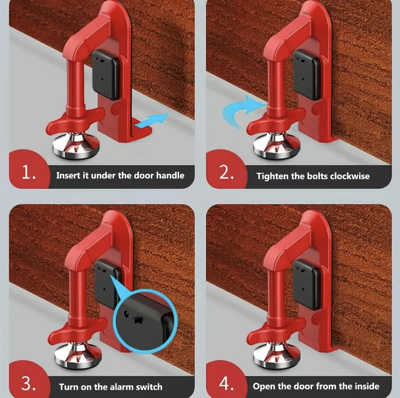 1 ud. Bloqueador de Puerta Por - Door Stop Alarm reseña y precio