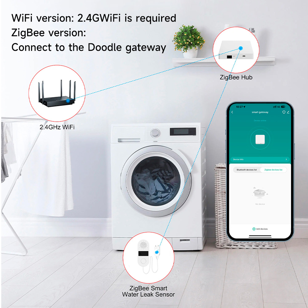 Detector de fugas de agua con  - Water Alarm Sensor reseña y precio