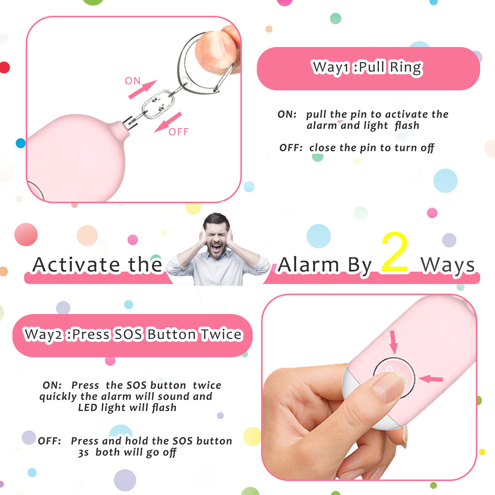 Llavero con alarma de sonido d - Personal Alarm Keychain reseña y precio