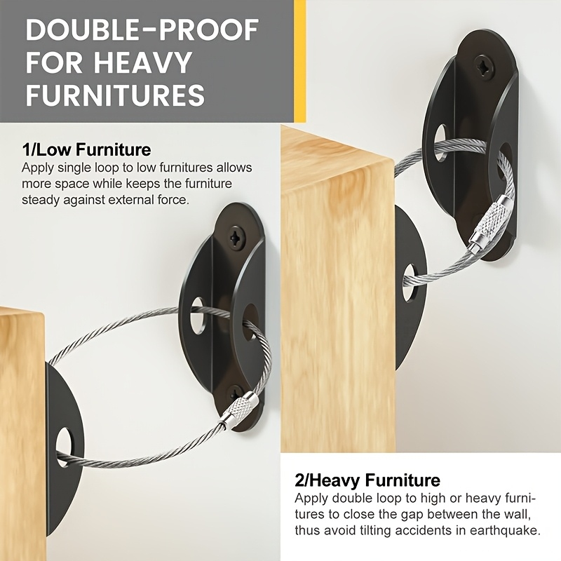 Anclajes de Pared para Muebles - Earthquake Anchor Strap reseña y precio